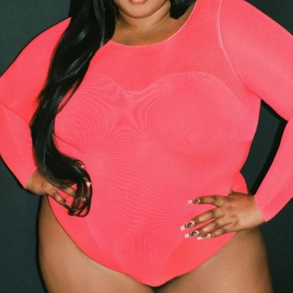 Yitty Mesh Me Smoothing Sleeved Thong Bodysuit - Picture 1 of 6